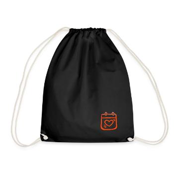 VALENTINES DAY HEART LOVE LOVE ROSE E - Drawstring Bag - black - Front