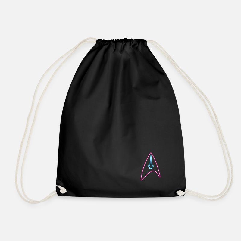 Star Trek Discovery Starfleet Neon Badge - Drawstring Bag - black