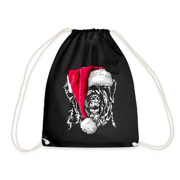 BOUVIER DES FLANDRES cadeau de Noël - Sac de sport léger - noir - Devant
