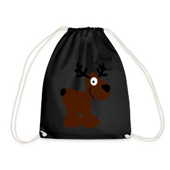 mignons de Moose Deer rennes de Noël en Norvège - Sac de sport léger - noir - Devant