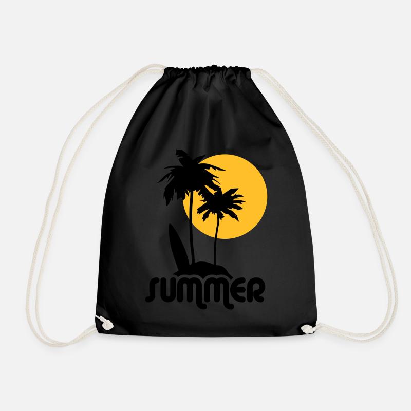 summer - Drawstring Bag - black