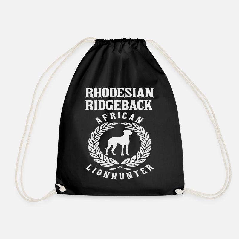 Rhodesian Ridgeback "Lionhunter" - Turnbeutel - Schwarz