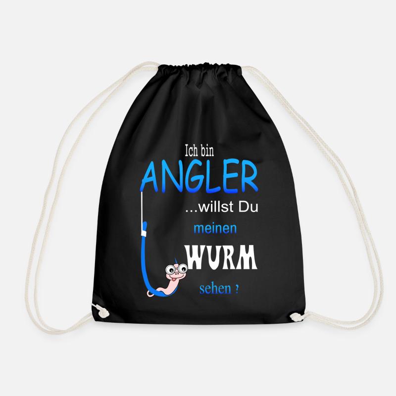 Lustige Angler Spruch - Turnbeutel - Schwarz