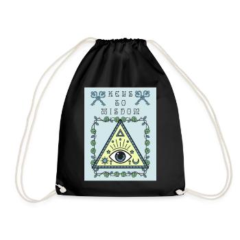 Troisième œil, l’œil qui voit tout, occulte - Sac de sport léger - noir - Devant