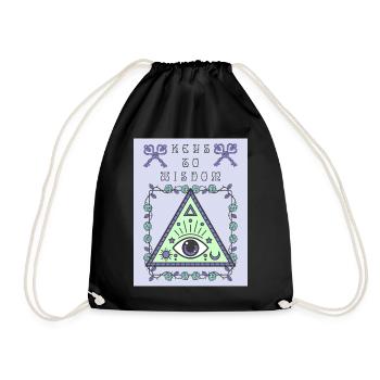 Troisième œil, l’œil qui voit tout, occulte - Sac de sport léger - noir - Devant