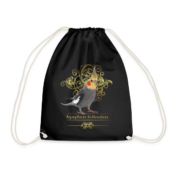 Nympha cockatoo - Drawstring Bag - black - Front