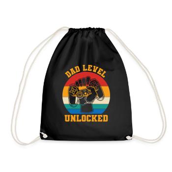 Dad Level Déverrouillé Retro Vintage New Dad - Sac de sport léger - noir - Devant