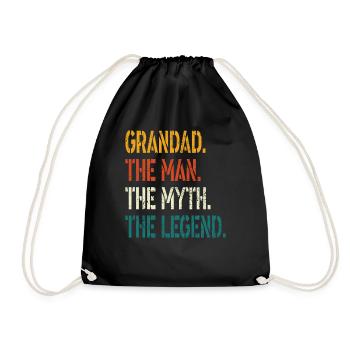 Grand-père L’homme Le mythe La légende T-shirt - Sac de sport léger - noir - Devant