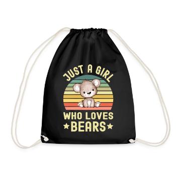 Bear Bears - Drawstring Bag - black - Front