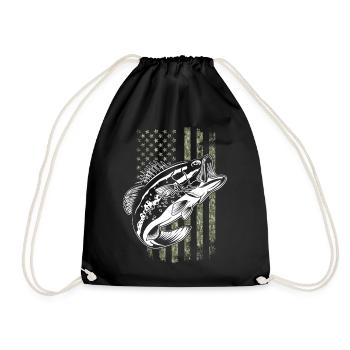 Pêche à la perche American Camo USA Flag - Sac de sport léger - noir - Devant