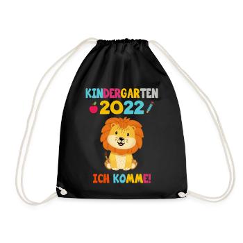 Kinder 2022 Kindergarten Ich Komme - Turnbeutel - Schwarz - Vorne