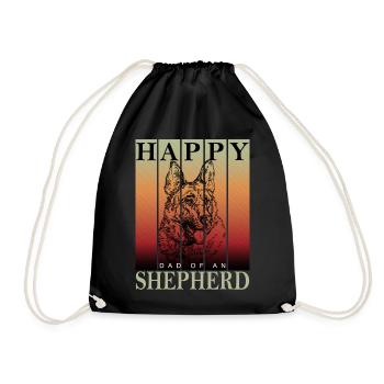 Happy Shepherd Dad - Drawstring Bag - black - Front