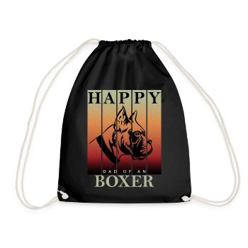 Boxer Hund Dog Dad - Turnbeutel - Schwarz - Vorne