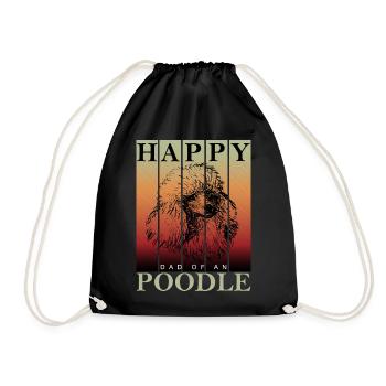 Poodle Dog Dogs Dad - Drawstring Bag - black - Front