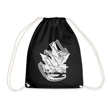 CHILL Hemp Leaf - Drawstring Bag - black - Front