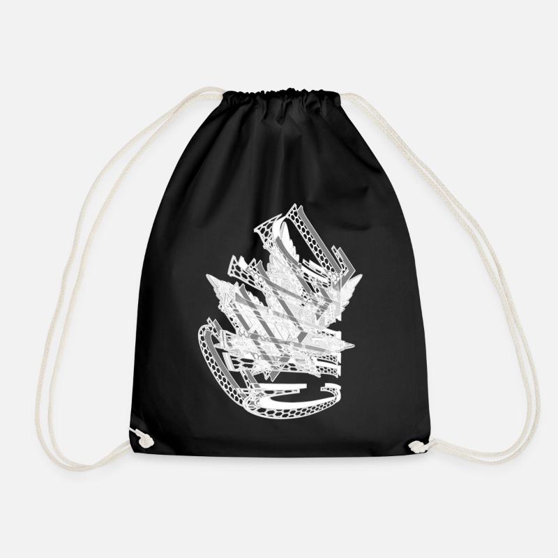 CHILL Hemp Leaf - Drawstring Bag - black