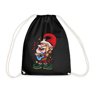 Ugly Christmas Sweater Tshirt Weihnachten Elf - Turnbeutel - Schwarz - Vorne
