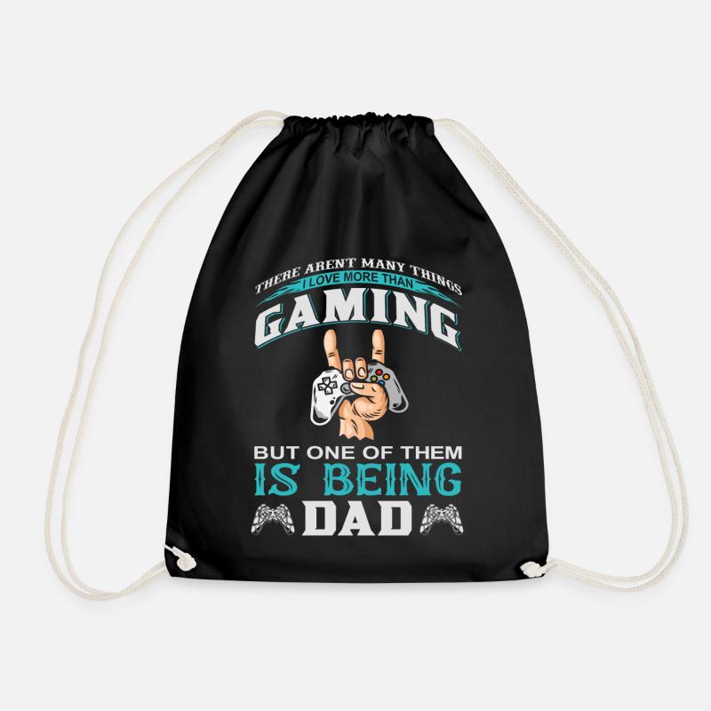 Herren Gaming Dad Spruch Geschenkidee Vatertag - Turnbeutel - Schwarz