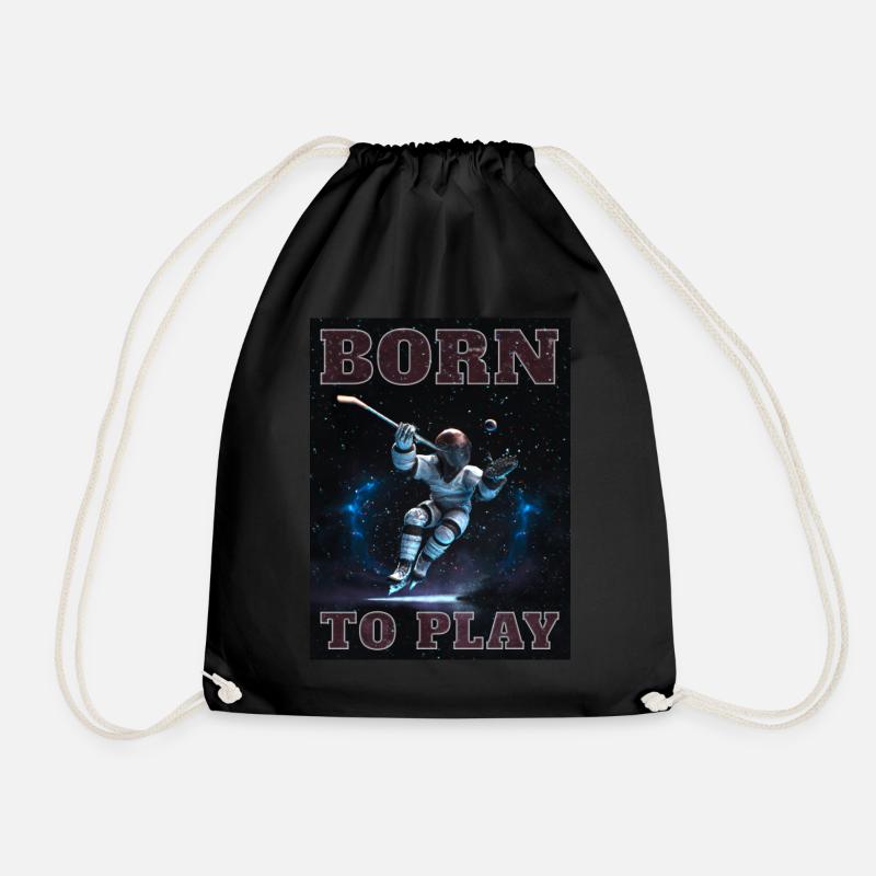 born to play hockey - Eishockey Geschenkidee - Turnbeutel - Schwarz