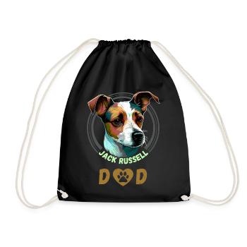 Jack Russell Dad - Turnbeutel - Schwarz - Vorne