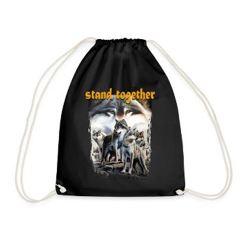 together 2 - Drawstring Bag - black - Front