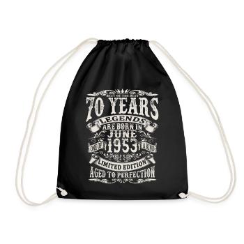 Legend born in june 1953 - 70 years old - Drawstring Bag - black - Front