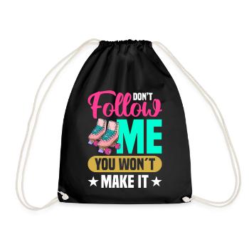 design de patins à roulettes - Sac de sport léger - noir - Devant