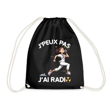 J'peux pas J'ai Radio Citation drôle Radiologie - Sac de sport léger - noir - Devant