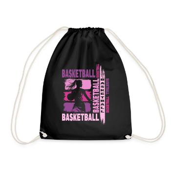 Basket-ball Femme Basketteur Joueur de basket-ball - Sac de sport léger - noir - Devant