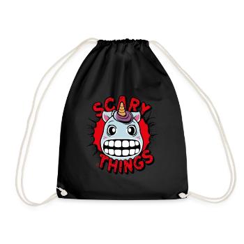 Einhorn - Skull, Skelett, Comicstyle - Turnbeutel - Schwarz - Vorne