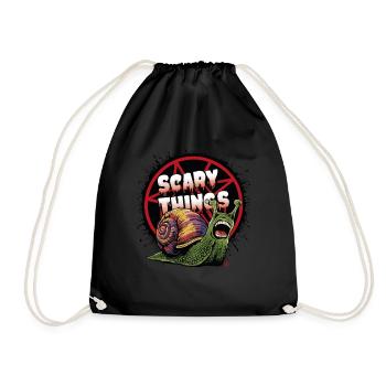 Schnecke - Comicstyle, Pentagramm, Scary - Turnbeutel - Schwarz - Vorne