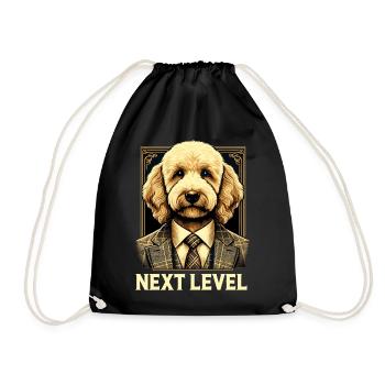 Goldendoodle Hund Next Level Anzug Geschenk - Turnbeutel - Schwarz - Vorne