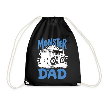 Monster Truck Papa Vatertag - Turnbeutel - Schwarz - Vorne