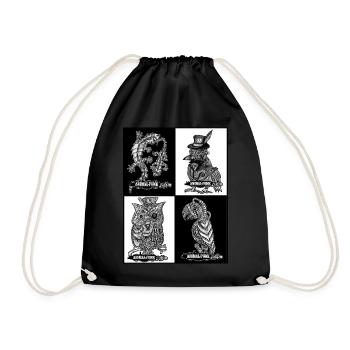 AnimalPunk amis ailés et grimpeurs SteamPunk - Sac de sport léger - noir - Devant