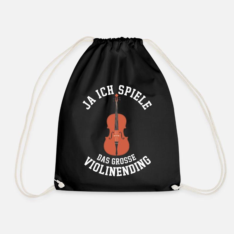 Cello - Ja ich spiele das grosse Violinending - Turnbeutel - Schwarz