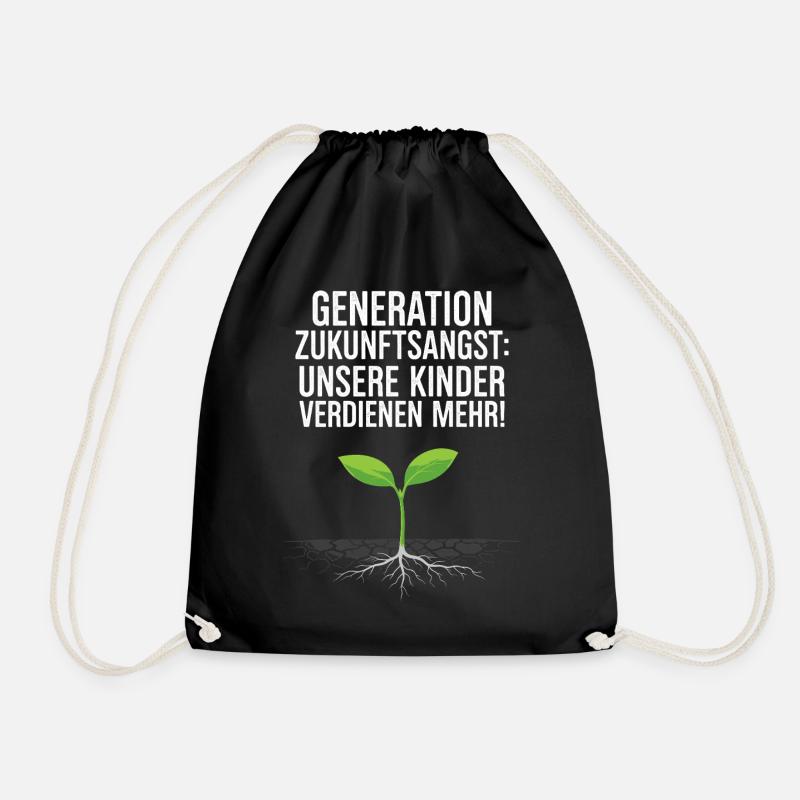 Generation Zukunftsangst - Turnbeutel - Schwarz