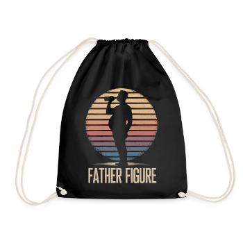 Figure paternelle drôle ventre de bière papa Bod - Sac de sport léger - noir - Devant