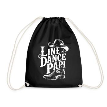 Western Country Style Line Dance Opa - Turnbeutel - Schwarz - Vorne