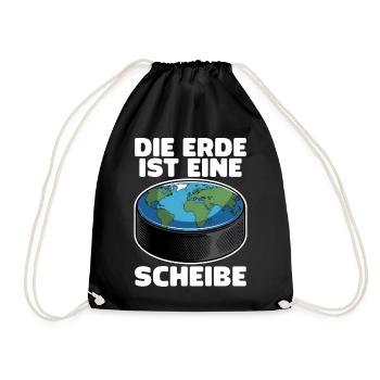 Eishockey Puck Scheibe Eishockeyteam - Drawstring Bag - black - Front