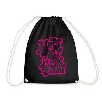 Built Drift Fix Repeat 03 - Drawstring Bag - black - Front