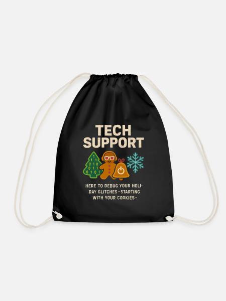 Admin Weihnachtsgeschenk IT Support Debugging - Turnbeutel - Schwarz