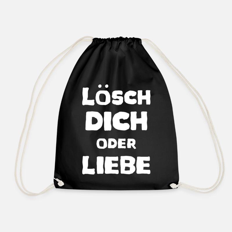 Delete You or Love Saying Meme T-Shirt Unisex - Drawstring Bag - black