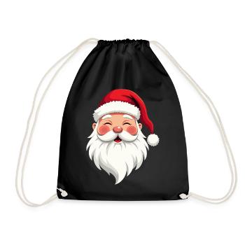 Illustration du Père Noël Cheer - Sac de sport léger - noir - Devant