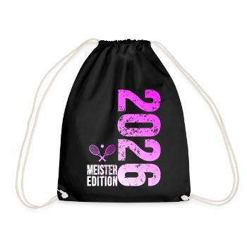 Tennis Meister Edition 2026 pink - Turnbeutel - Schwarz - Vorne