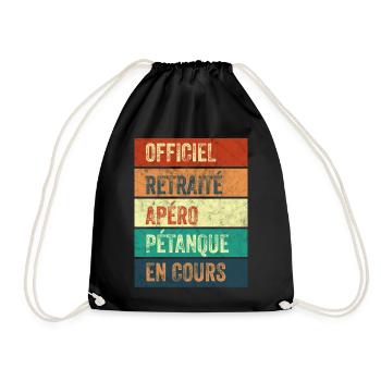 Retraite Apéro Pétanque - Sac de sport léger - noir - Devant