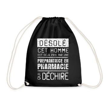 Desole Cet Homme Est Deja Pris Par Une Preparat... - Sac de sport léger - noir - Devant