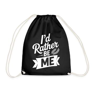 Je préfère être moi-même - Sac de sport léger - noir - Devant