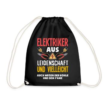 Elektriker Aus Leidenschaft - Turnbeutel - Schwarz - Vorne