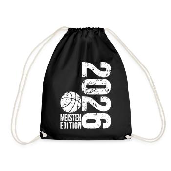 Basketball Meister Edition 2026 in weiß - Turnbeutel - Schwarz - Vorne