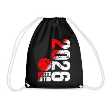 Basketball Master Shirt 2026, red white - Drawstring Bag - black - Front